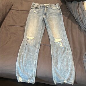 Women's Distressed Light Blue Jeans